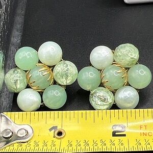 Vintage 1950’s Japan Cluster Bead Earrings